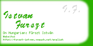 istvan furszt business card