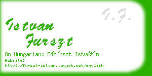 istvan furszt business card